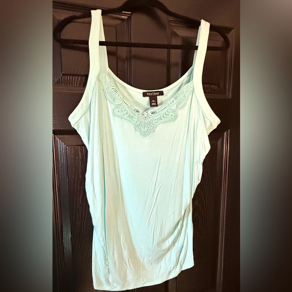 White House Black Market Aqua Lace Camisole